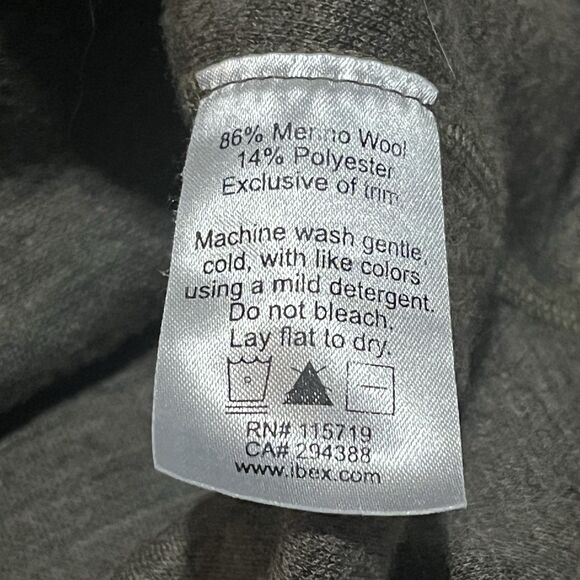 Ibex 1/2 Zip Sweater Men’s Large New Zealand Merino Wool Blend Brown USA - Picture 5 of 10